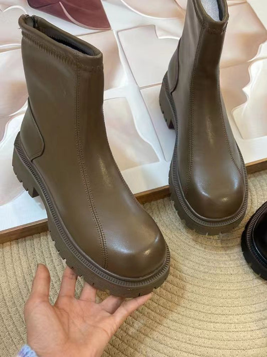 Martin botas femininas 2023 outono e inverno novos sapatos femininos estilo quente botas de cano alto na moda