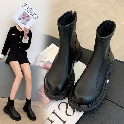 Martin botas femininas 2023 outono e inverno novos sapatos femininos estilo quente botas de cano alto na moda