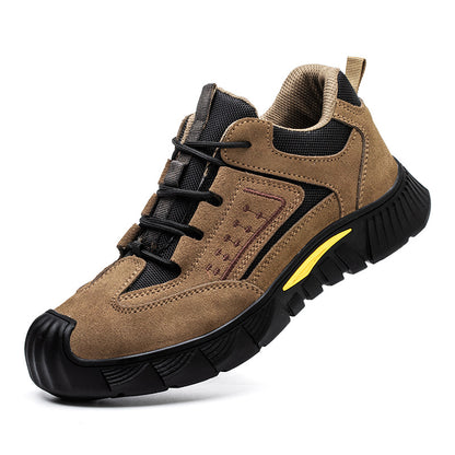 Labor protection shoes wholesale for men, anti smashing and anti piercing, lightweight and comfortable steel Baotou, all season men's safety work shoes