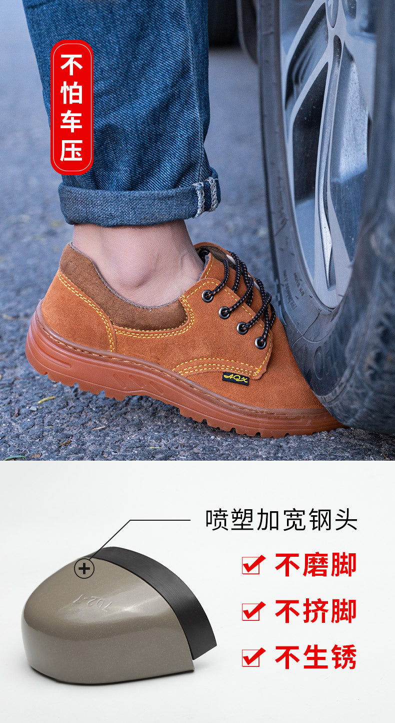 Labor protection shoes, anti smashing and anti piercing, male welders, thermal insulation, seasonal special, odor resistant and breathable steel toe safety work shoes