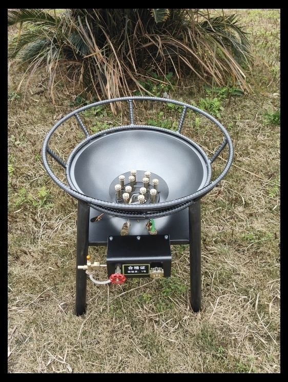 45CM Commercial Gas Stove with Flameout Protection - Mobile Banquet Large Pot Stove for Rural, Restaurant, Outdoor Events, High-Power LPG Burner