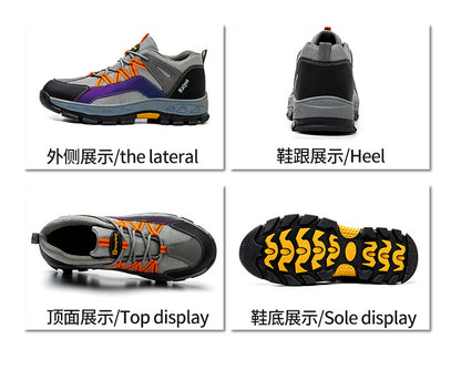 Labor protection shoes, anti smashing and anti piercing, summer breathable steel toe shoes, wear-resistant flying woven mesh protective work shoes, safety shoes